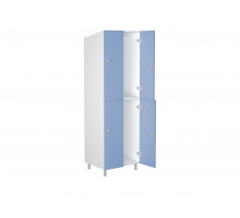 Шкаф для раздевалок WL 22-60 голубой/белый
